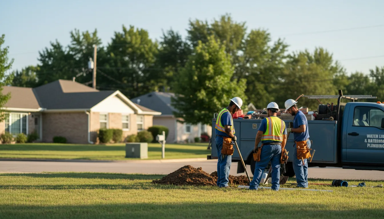 Residential water line and bathroom plumbing service in Koppel, PA
